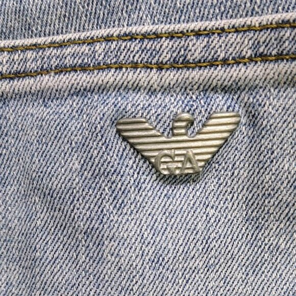 34X30X8 ARMANI LIGHT BLUE DENIM JEANS - Picture 2 of 10